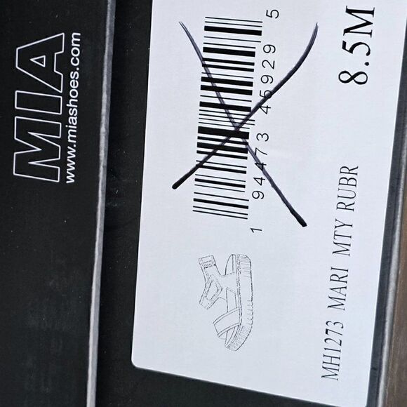 NEW IN BOX MIA MARI MTY RUBBER TIE DIE STYLE SANDALS STRAPPY SIZE 8.5 - Picture 10 of 11